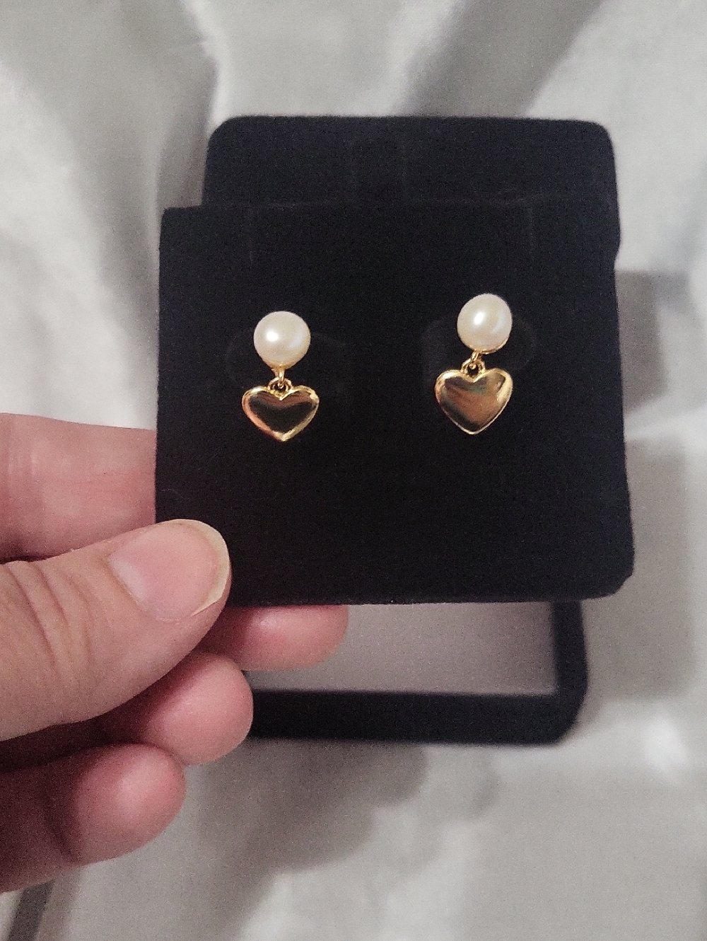 LOW START!!! New Genuine Pearl Earrings Gold Over 925 Posts